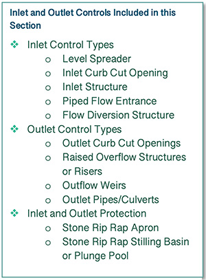 inlet and outlet controls info